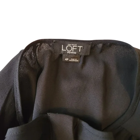 LOFT by Ann Taylor Black and White Striped Romper Size 4P - Picture 3 of 9